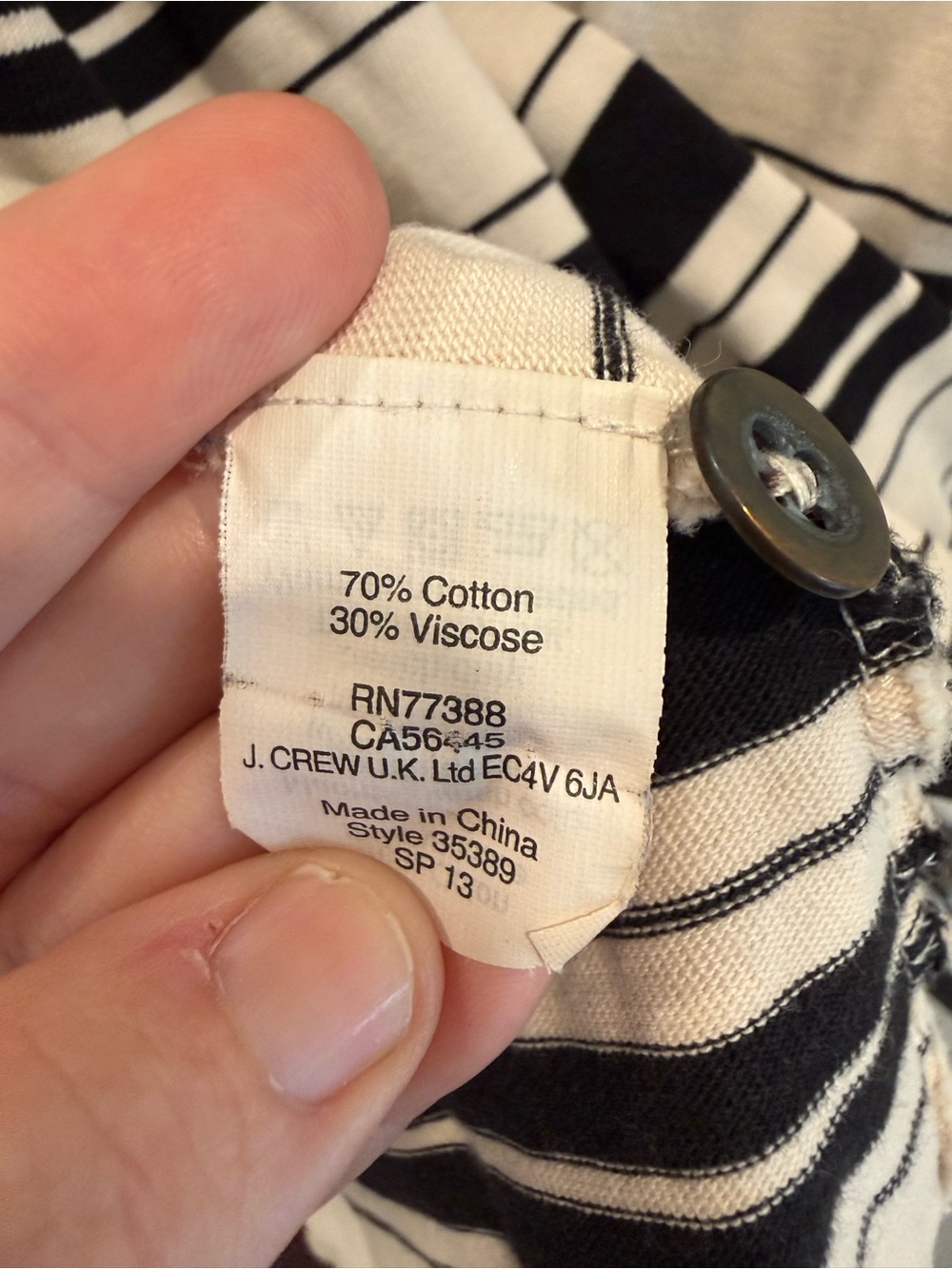 J. Crew Black and Cream Striped Sleeveless Mini Dress - Picture 7 of 9